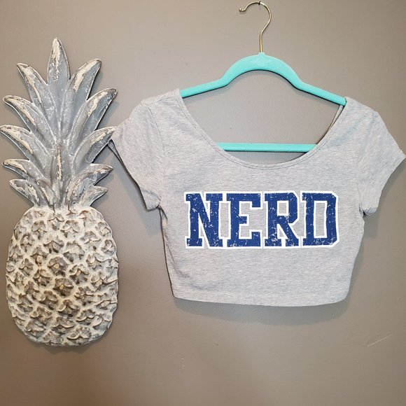 Sassy Nerd Crop Top - Picture 1 of 4